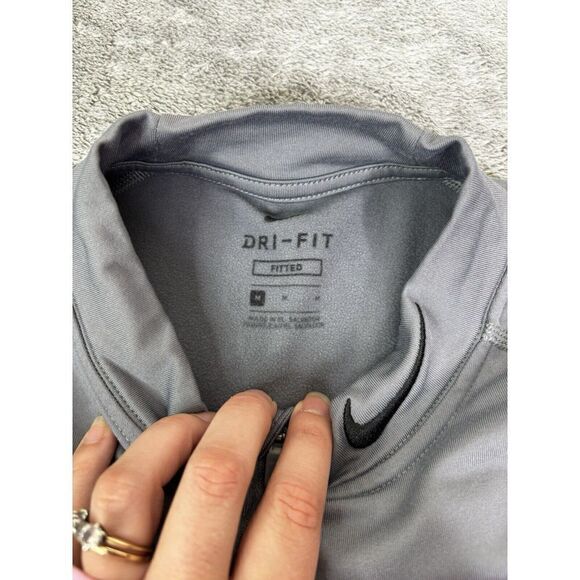 Nike Dri-Fit Men's Long Sleeve 1/4 Zip Training Athletic Shirt Size Medium Gray - Picture 5 of 11
